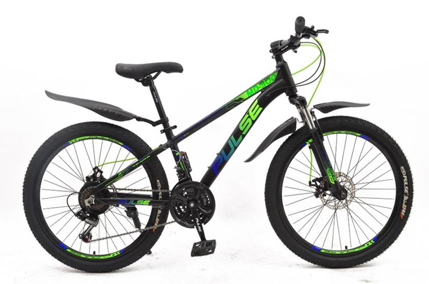 Велосипед 24'' Pulse Lite MD - 3000 цвет черный/синий/зеленый