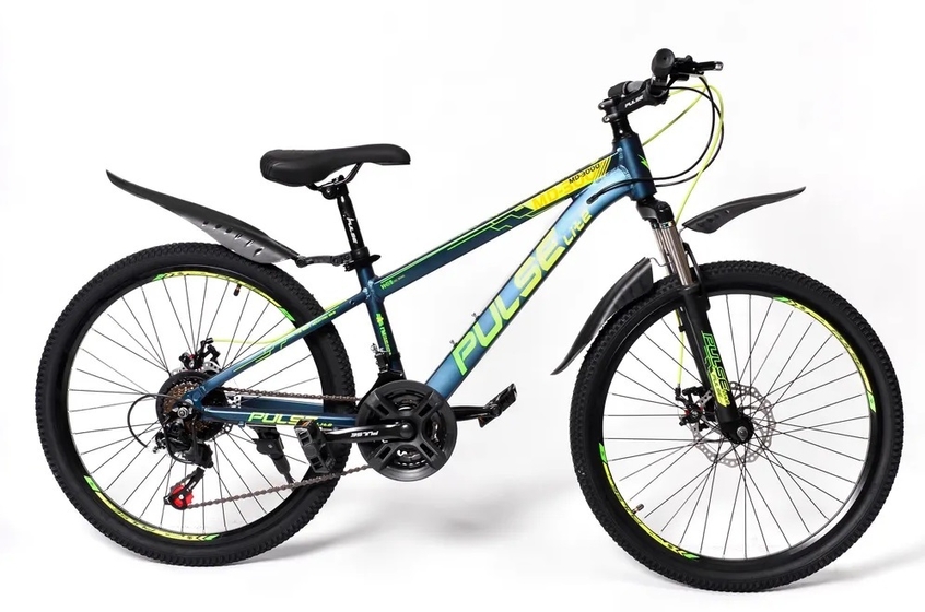 Велосипед 24'' Pulse Lite MD - 3000 цвет темно-зеленый/зеленый/желтый