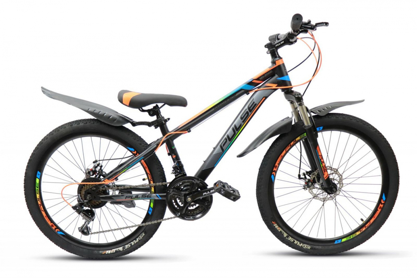 Велосипед Pulse Lite 24'' md-2200 цвет черный/оранжевый/синий
