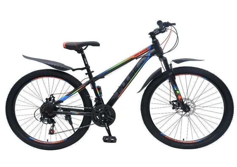 Велосипед Pulse Lite 26" md-4200 цвет черный/оранжевый/синий