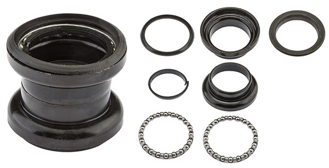 Детали рулевой колонки FP-H801S 1-1/8" безрезьбовая чёрная, арт. 170084