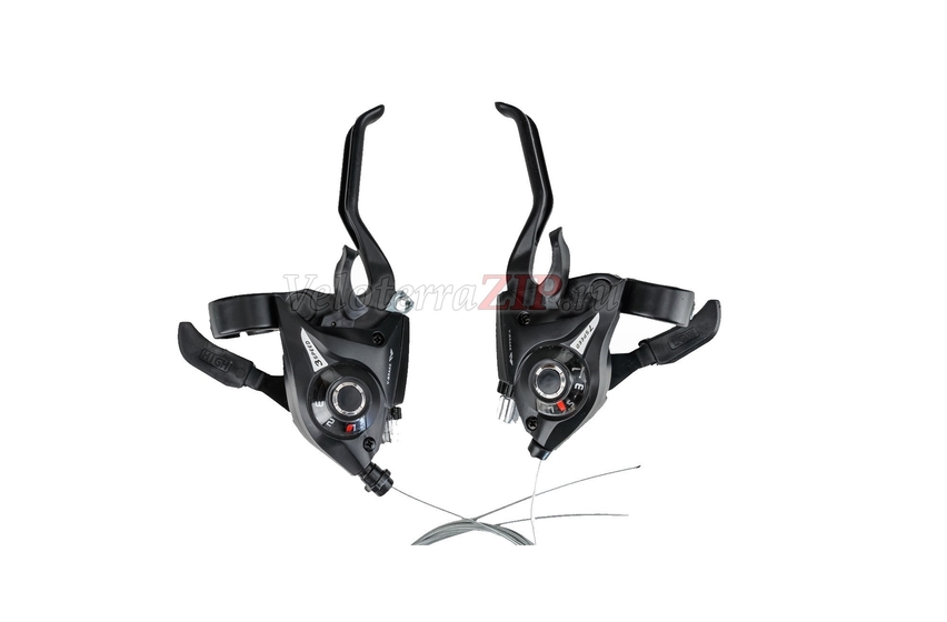 Комплект ручек перекл. скор. Index (моноблок черный) 3х7,аналог Shimano EF-51, бренд "S"