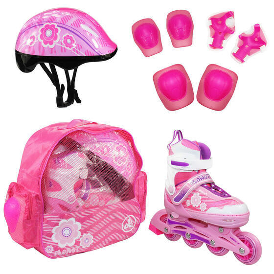 Роликовый комплект FLORET white-pink-violet p 31-34 (S), 35-38 (M)