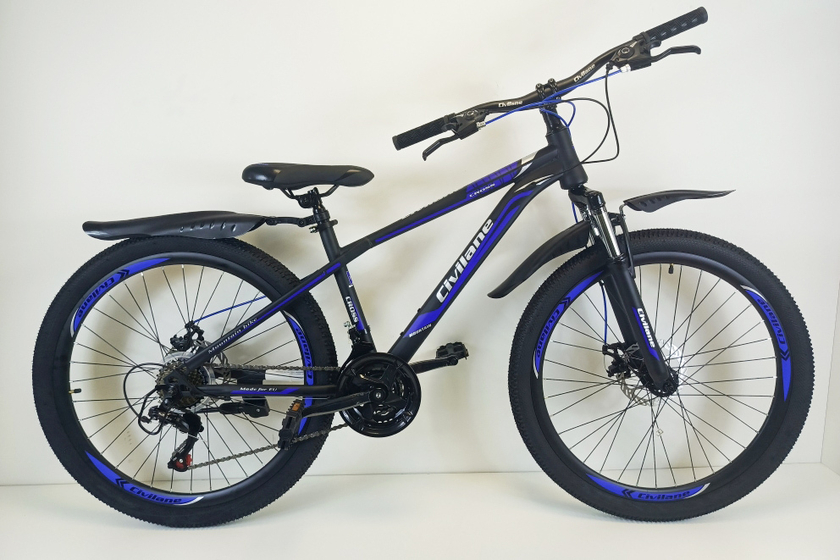 Велосипед 24"  ТМ Civilane, CROSS DISK,  рама 13" BLACK/BLUE (N)