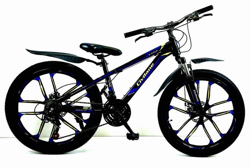 Велосипед 24" ТМ Civilane, FINE ( литые диски) , рама 13" BLACK/BLUE