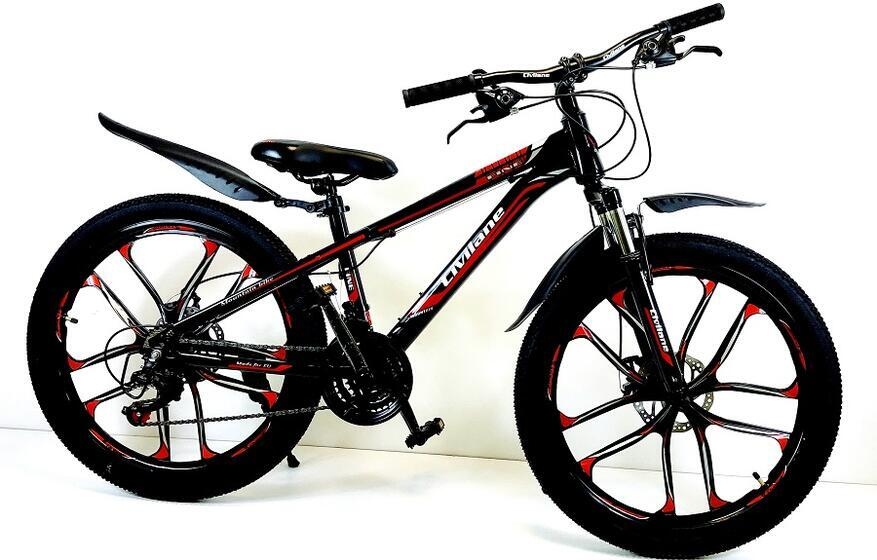 Велосипед 24" ТМ Civilane, FINE ( литые диски), рама 13" BLACK/RED