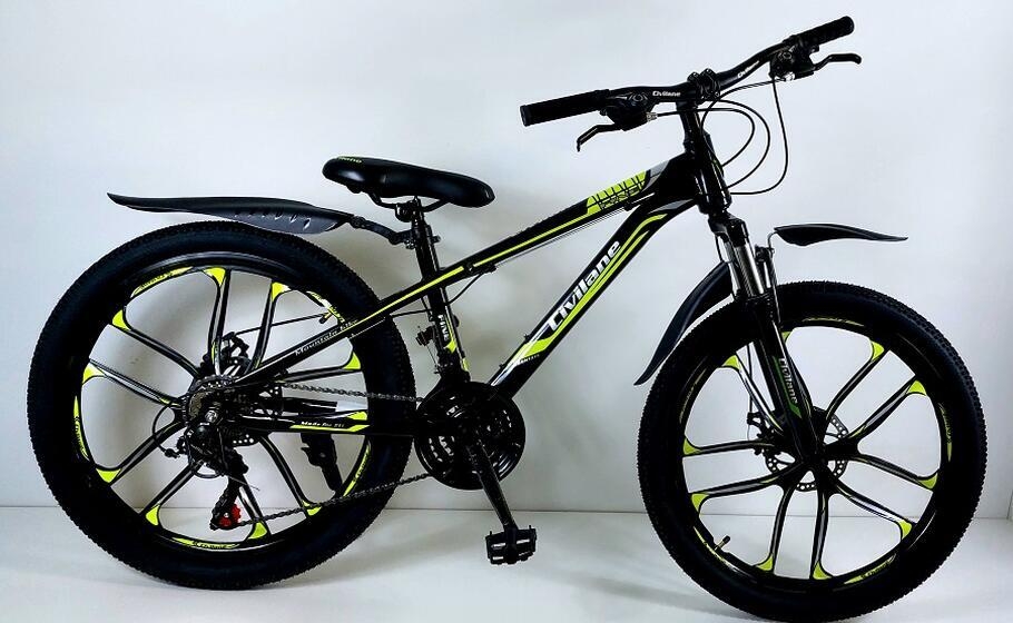 Велосипед 24" ТМ Civilane, FINE ( литые диски), рама 13" BLACK/YELLOW
