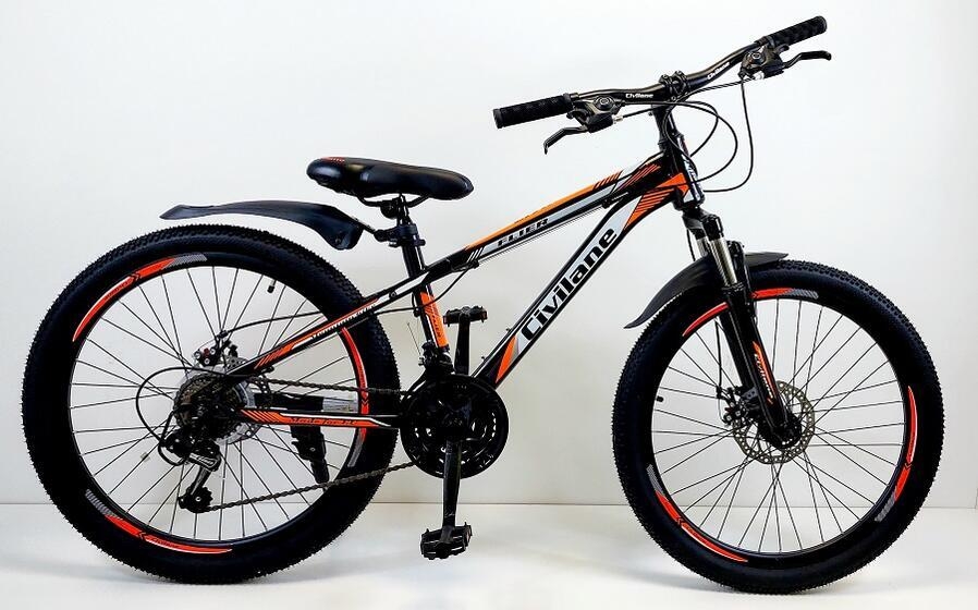Велосипед 24" ТМ Civilane, FLIER DISC, рама 13" BLACK/ORANGE