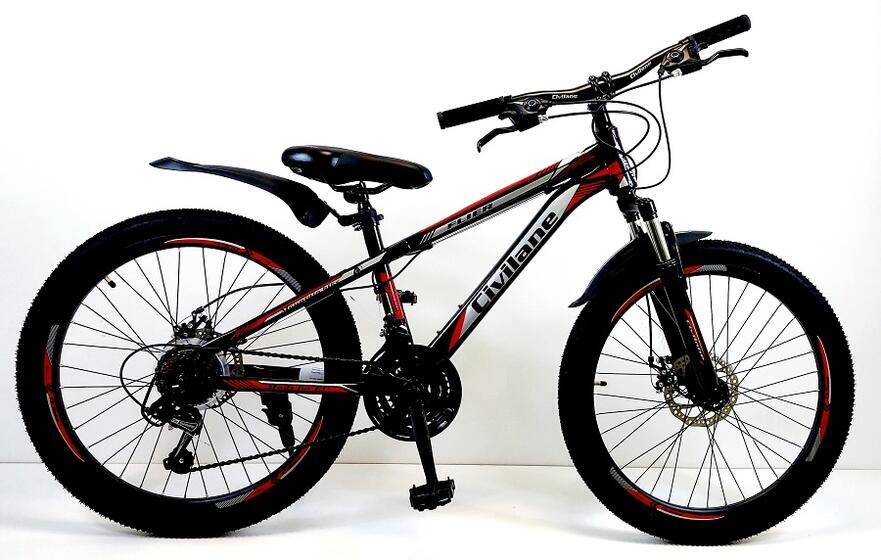Велосипед 24" ТМ Civilane, FLIER DISC, рама 13" BLACK/RED