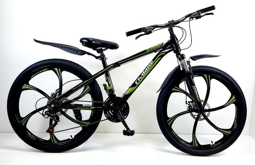 Велосипед 26" ТМ Civilane , HARD MD (литые диски), рама 15" BLACK/GREEN
