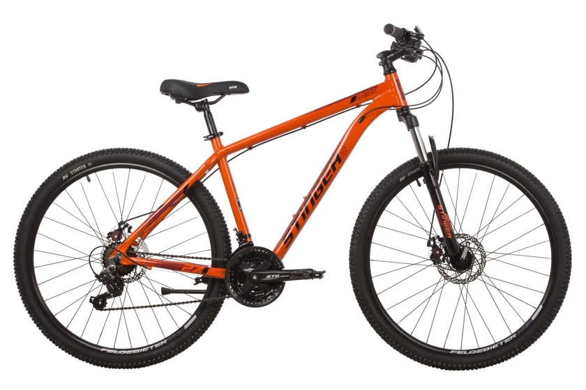 Велосипед STINGER 27,5" ELEMENT STD оранжевый, алюминий, р 20"