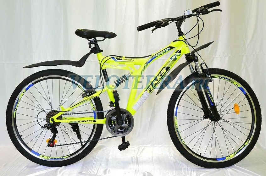 Велосипед 20" ТМ MAKS,  RUNNER DISC, двух подв. рама 13" желтый