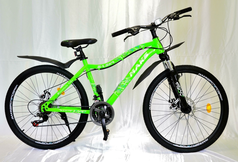 Велосипед 26"  ТМ MAKS,   BASKA DISC,  рама 17" зеленый