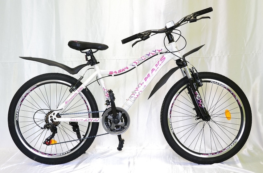 Велосипед 26"  ТМ MAKS,   BASKA DISC,  рама 17" белый