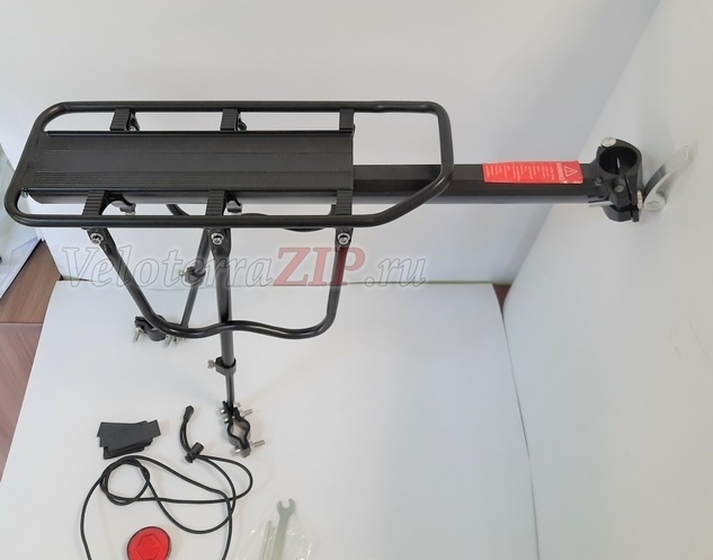 Багажник под подседельный штырь, алюмин, универсал.24"-28",с универ. допол. регулир. креплен. на перо рамы